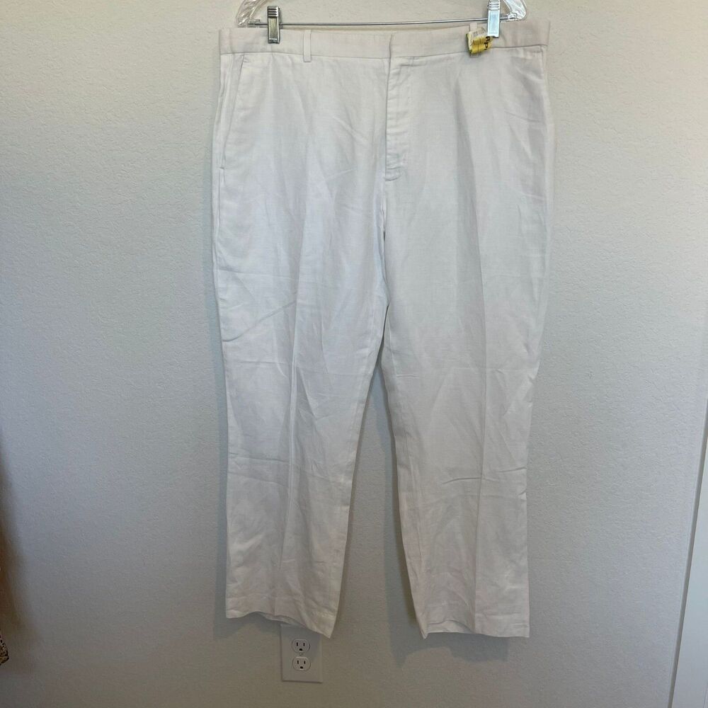 Perry Ellis White Linen Pants